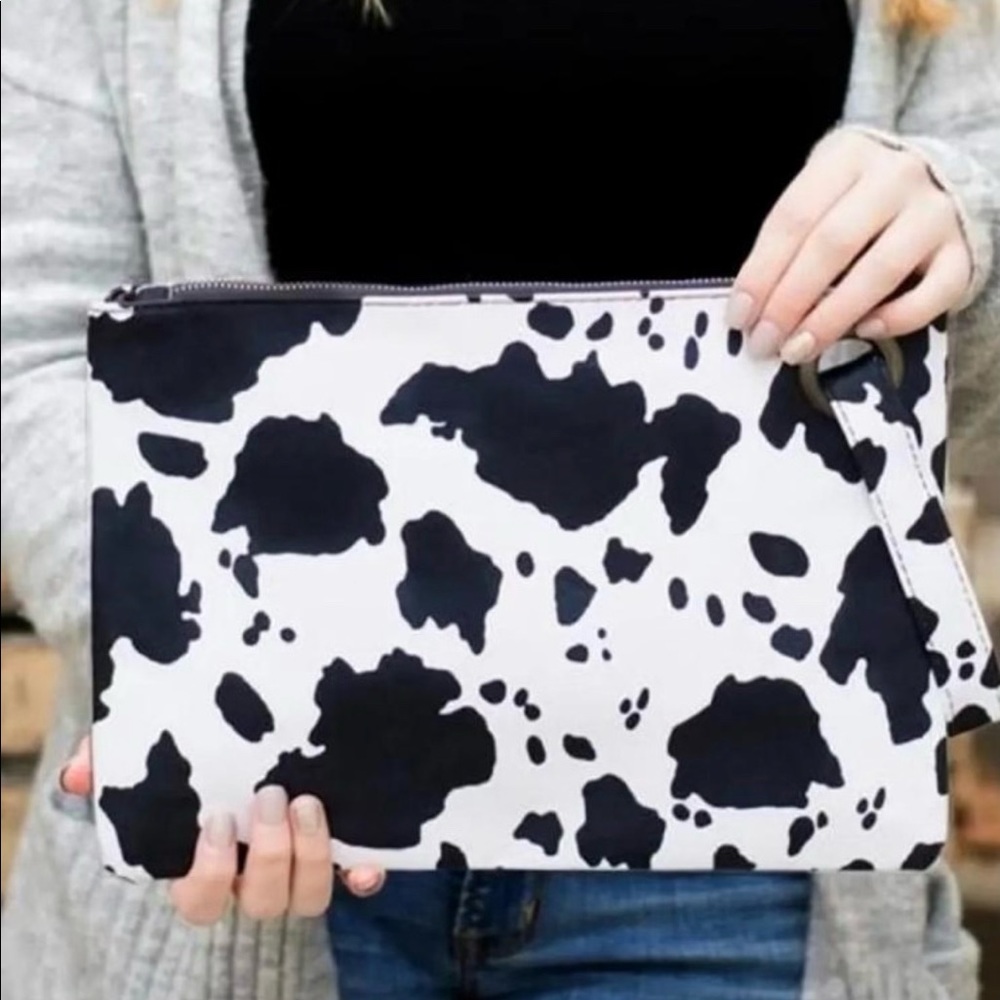 Cow Print Handbag/Large Clutch